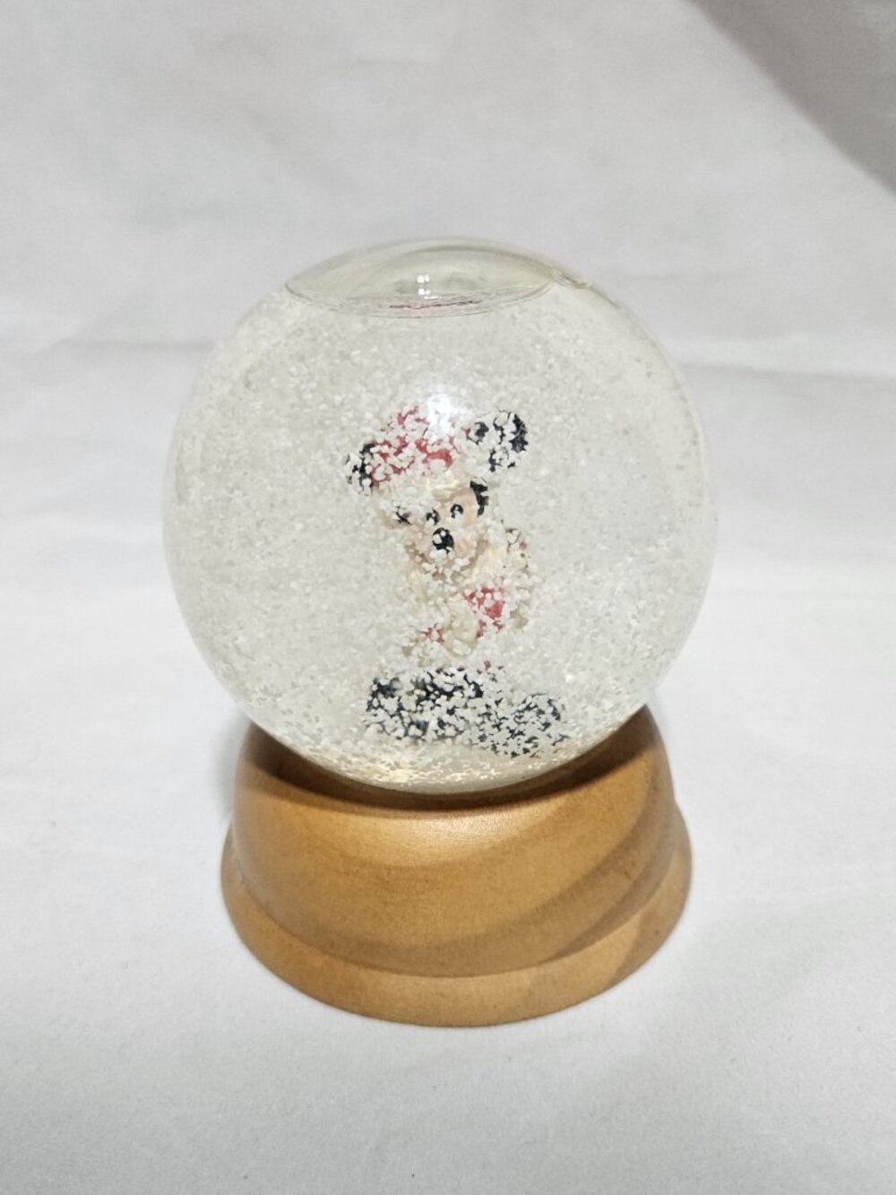 Vintage Disney NE Limited Edition Crystal Christmas Snow Globe Mickey Mouse 1989 - Picture 9 of 11